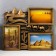 Photo frame Plastic in 3 photos 10x15 cm "Desert Caravan" Dark Gold 32x27 cm