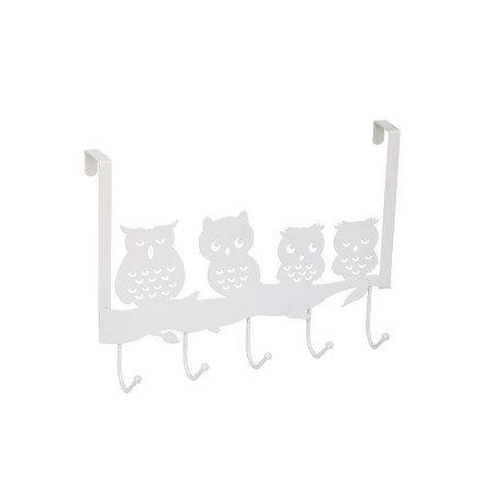 Axentia hanger with 5 hooks is a controversial, white with dysan owl, 38.3x27.5x11 cm