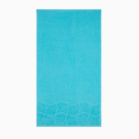 Tainted towel "wave", size 50x90 cm, 300 g/m2, blue color-3