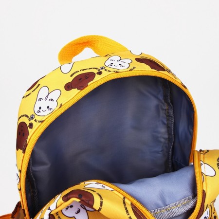 Baby backpack on lightning, 3 outer pockets, yellow color-4