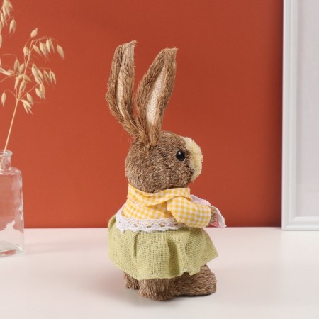 Decor "Bunny with testicles in the apron" 13x17x30 cm-1