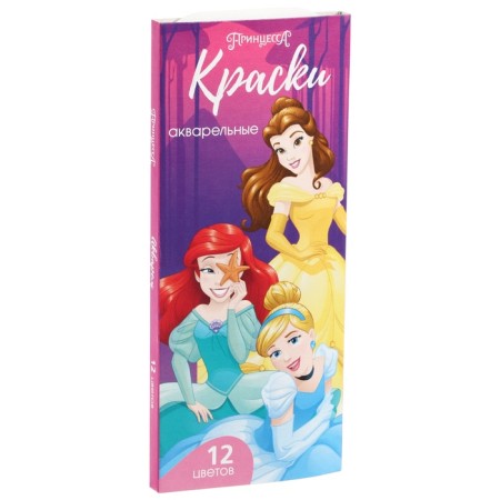 Honey watercolor "princesses", 12 colors, in a cardboard box, without a brush-4