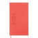 The weekly dated 2025, 85x145 mm, 64 sheets of Escalada, a solid cover made of artificial leather, pancake embossing, block 70 g/m², coral
