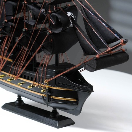 Pirate Ship "Merry Roger" Board with a yellow strip, 40*8.5*36cm-9