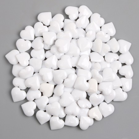 Plastic sores are decorative, set of 100 pcs., Size 1 pc. - 2 × 2 cm, white color-2
