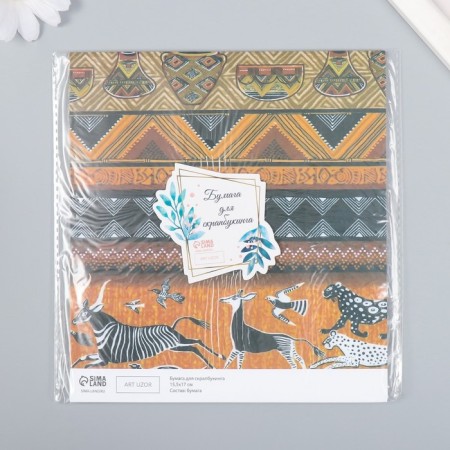 Scrapbooking "Africa" ​​density 180 g 15.5x17 cm-3