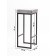 FRAME bar stool, 356 × 336 × 811 mm, velor, gray / black metal color