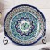 The plate of the Rishtan ceramics "Patterns", blue, deep, 20 cm