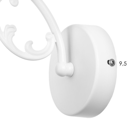 Bra "Laura" 1x60W E27 White, chrome 27x15x20cm-6
