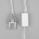 Garland "thread" 5 m with nozzles "Gray", IP20, transparent thread, 20 LED, white glow, 220 V
