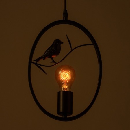 Bayerlux lamp "Bird on a branch" 1x40W E27 black 21x10x120 cm.-3