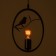 Bayerlux lamp "Bird on a branch" 1x40W E27 black 21x10x120 cm.