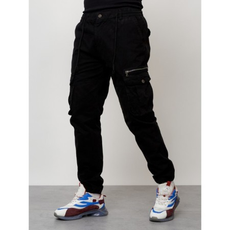 Cargo jeans male, size 44, black color
