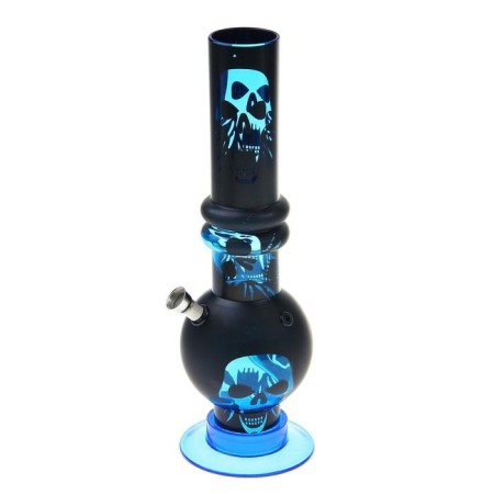 Bong, H-32 cm, "golden skulls", acrylic, mix