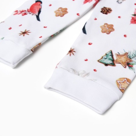 New Year. Pajama Children's Minaku "Winter", white color, height 80-86 cm-3