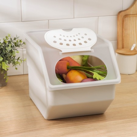 Container for vegetables of the share, 11.2 l, 32.3 × 22 × 21.7 cm, beige color-4