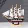 Souvenir Small Small Small "Pharaoh", black sides, cabins, 3 masts, white sails in stripes