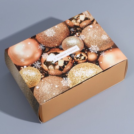 Box the team "New Year's balls", 20 x 15 x 8 cm, New Year-1