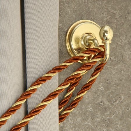 One -rod hook for curtains Cappio KC112, color gold, 2 pcs-5