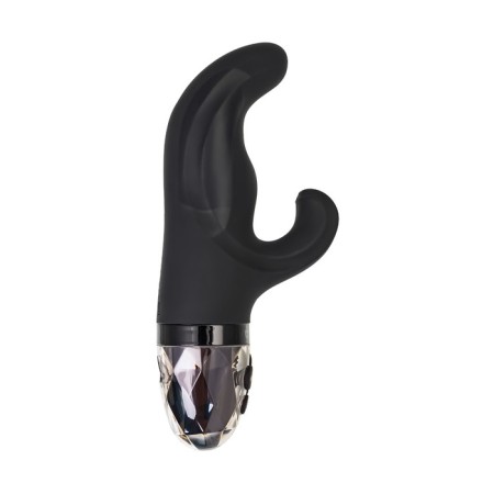 Vibrator Mystim Hop Hop Bob with electrical stimulation, 16.5 cm, silicone, black color-6