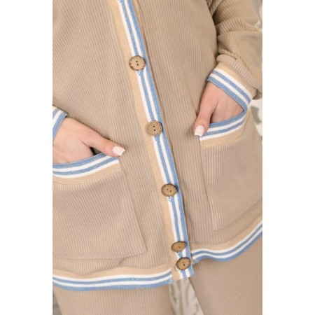 Female suit, size 48, beige color-8
