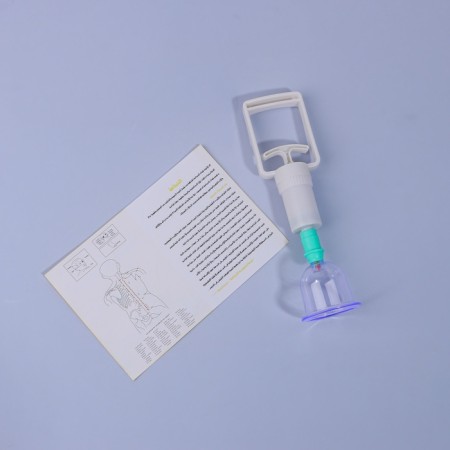 A set of vacuum can for massage, 12 pcs, blue/transparent color-8
