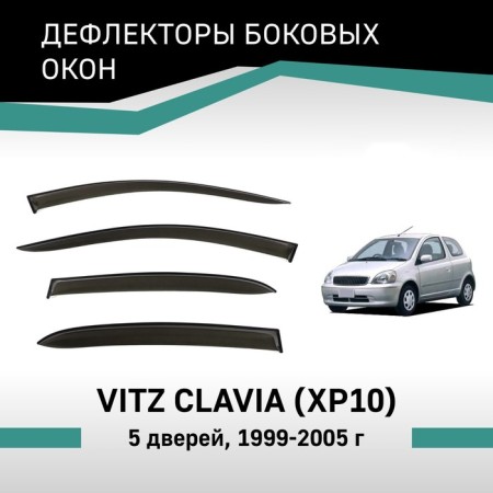 Defly window deflectors for Toyota Vitz Clavia (XP10), 1999-2005, 5 doors