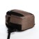 Youth backpack from textiles, rise, 2 parts on lightning, 3 pockets, brown color