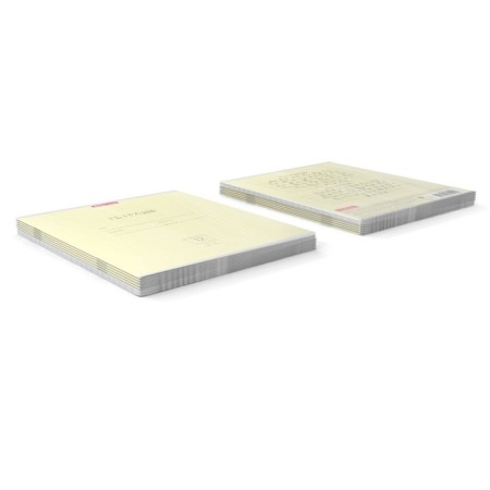 Notebook of 12 sheets in the slanting line "Classic", cover coated cardboard, offset block, whiteness 100%, yellow-7