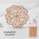 Knitted elements "Flowers", 4.5 × 4.5 cm, 10 pcs, peach pink/chameleon