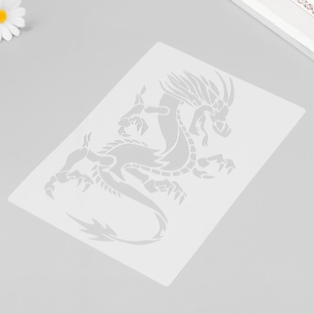 Plastic stencil "Dragon" 26x18 cm-1