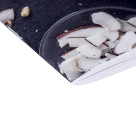 Book for recording culinary recipes A5, 48 sheets "Proper power", cover Covering Cardboard, foil embossing, Lamination Soft Touch-2