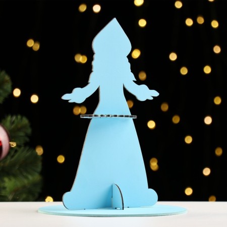Suvenir "Snow Maiden", blue, MDF, 16.5x16.5x21.5 cm-1