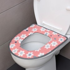 Case on the toilet seat on Velcro 