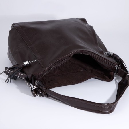 Love bag with lightning, brown color-4