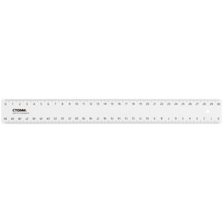 Line 30 cm Istanm, plastic, 2 scales, transparent, colorless, euro suspension