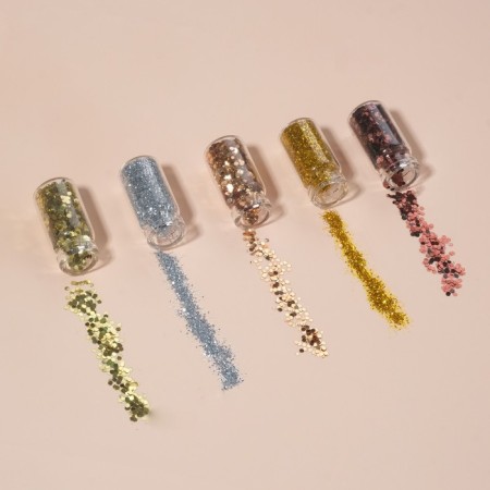 Sequins for the decor "champagne", large/small, 12 bottles-1