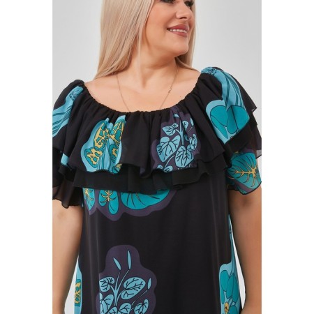 Female dress, size 54, black color-4