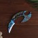 Wooden souvenir "Kerambit with fingers protection", color ice hardening