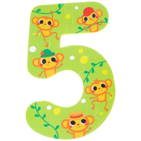 Soft puzzle for kids “Learning numbers: animals”, 5 puzzles, crumb me-8