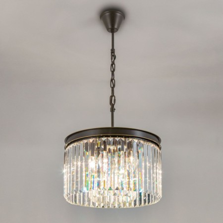 Suspended lamp Citilux "Martin" CL332081, 40x40x125 cm, 8x60W, E14, Black Color Black-9