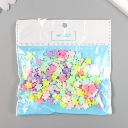 Beads for creativity plastic "Pastel colors" set 20 grams 0.9x0.9x0.5 cm-3