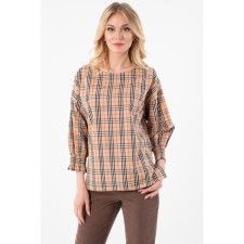 Female blouse, size 44, brown color