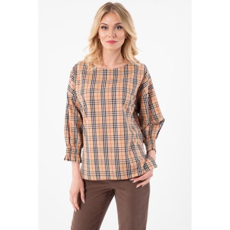 Female blouse, size 44, brown color