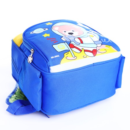 Baby backpack on lightning, 3 outer pockets, blue/yellow color-3