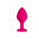 Anal plug Diamond Heart, silicone, pink color, 8 cm, d = 3 cm
