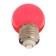 LED lamp, G45, E27, 1.5 W, for BelT-LITA, transparent, red, set 10 pcs
