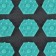 Iplikator-river, the basis of Spanbond, 140 modules, 28 × 64 cm dark gray/turquoise color