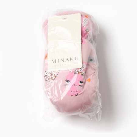Winter children's mittens minku, light pink color, 18cm-7