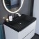 Sink uperwood Classic quartz 70 cm, quartz, black matte, coal